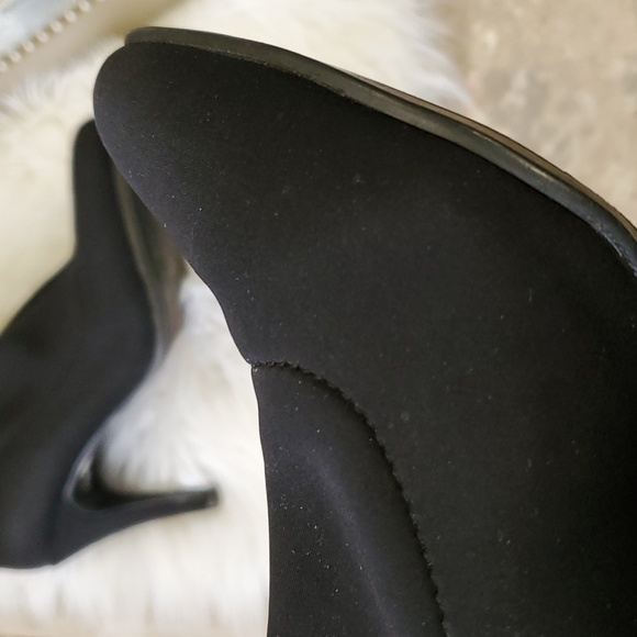 Rouge woman's black heel sock ankle booties boots size 9 - Picture 7 of 11